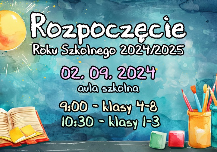 Plakat - rozpoczęcie roku