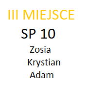 III miejsce - SP10