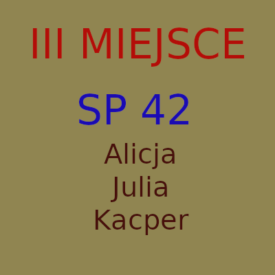 III miejsce - SP42