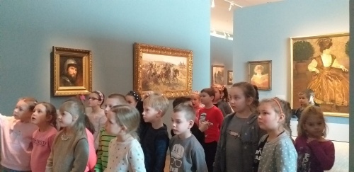 Uczniowie w Muzeum