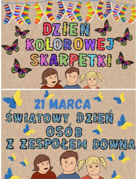 Plakat akcji Kolorowa Skarpetka